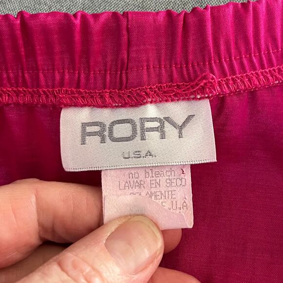 VTG Rory USA Fuchsia Pink Satin Strapless Bow Bodycon Party Mini Dress Junior XS - Picture 3 of 15